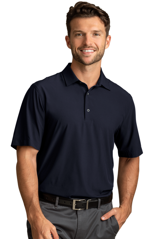 Greg Norman X-Lite 50 Solid Woven Polo - Navy,3XLG