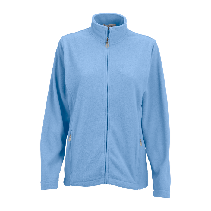 Women’s Vantek™ Microfiber Full-Zip Jacket - Light Blue,2XLG