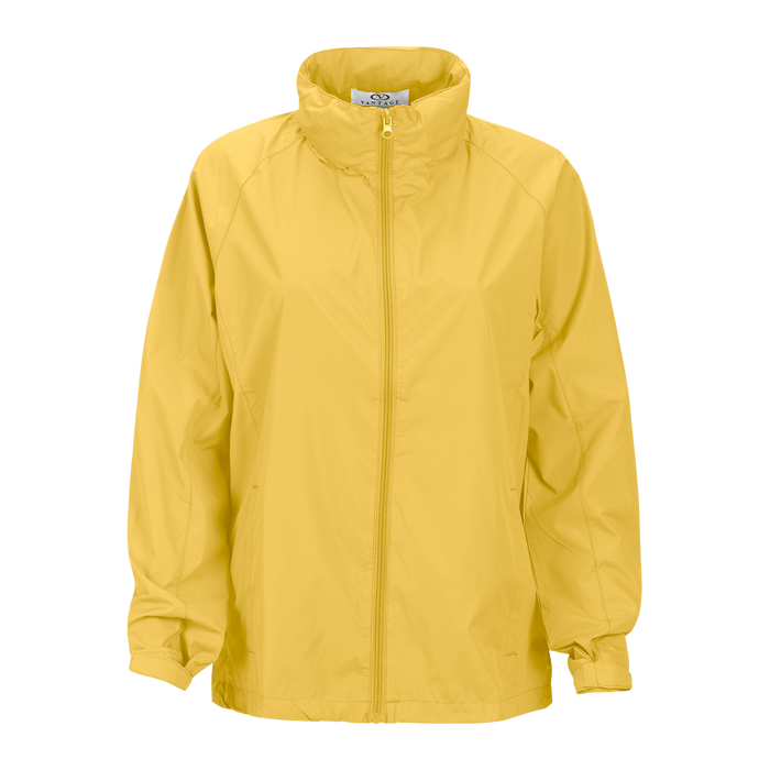 Women's Full-Zip Lightweight Hooded Jacket - Bright Yellow,LG