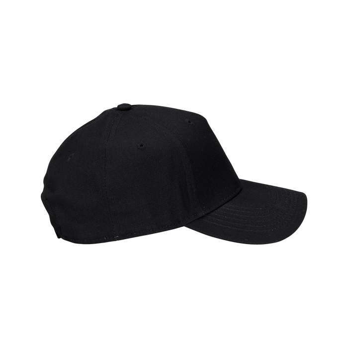 Clutch 5-Panel Constructed Solid Twill Cap - Black,QTY