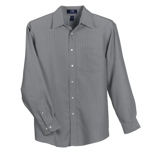 Polynosic Herringbone Shirt - Grey,XSM