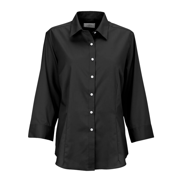 Van Heusen Women's Easy-Care Dress Twill Shirt - Black,LG