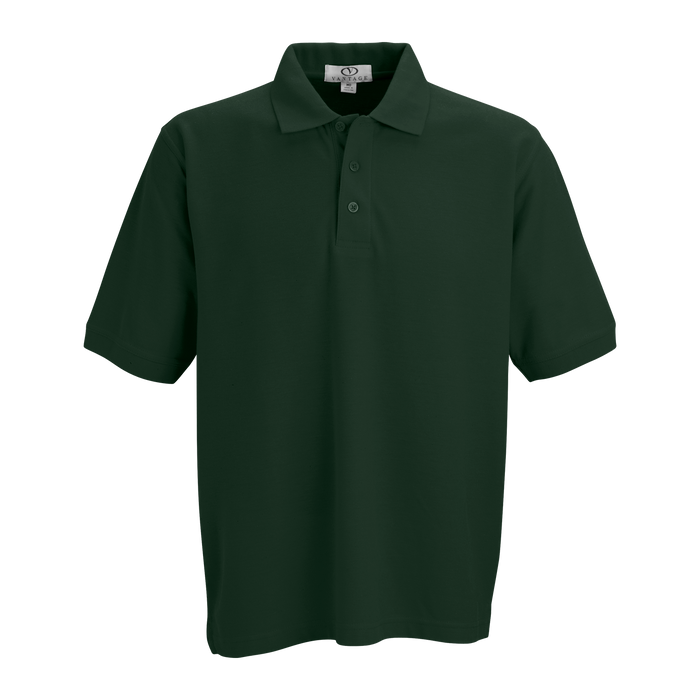 Soft-Blend Double-Tuck Pique Polo - Dark Forest,2XLG
