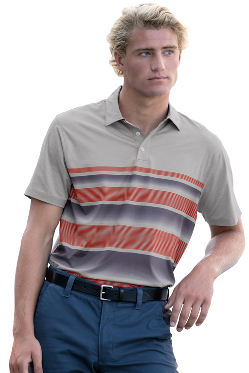 Vansport Pro Fade Stripe Polo - Sport Red,3XLG
