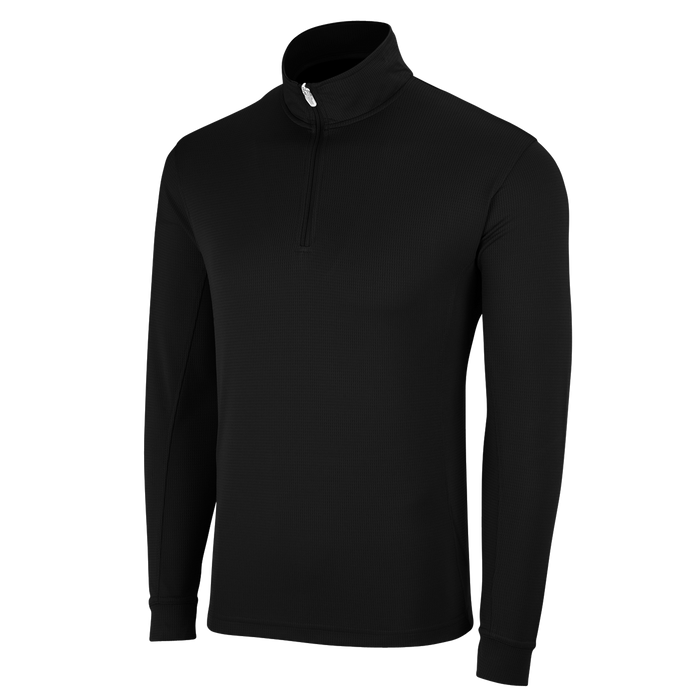 Vansport Mesh 1/4-Zip Tech Pullover - Black,LG
