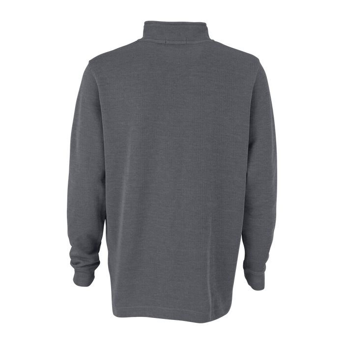 ¼-Zip Flat-Back Rib Pullover - Grey Heather,XLG
