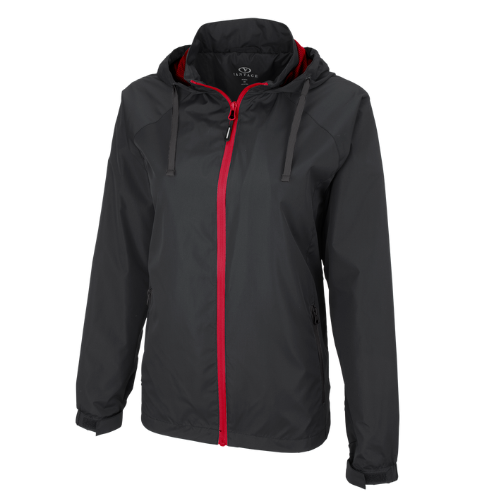 Women's Club Jacket - Dark Grey With Sport Red,LG