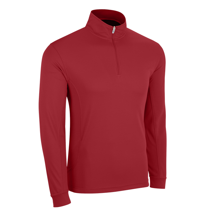Vansport Mesh 1/4-Zip Tech Pullover - Sport Red,LG