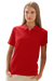 Women's Soft-Blend Double-Tuck Pique Polo - Red,XSM