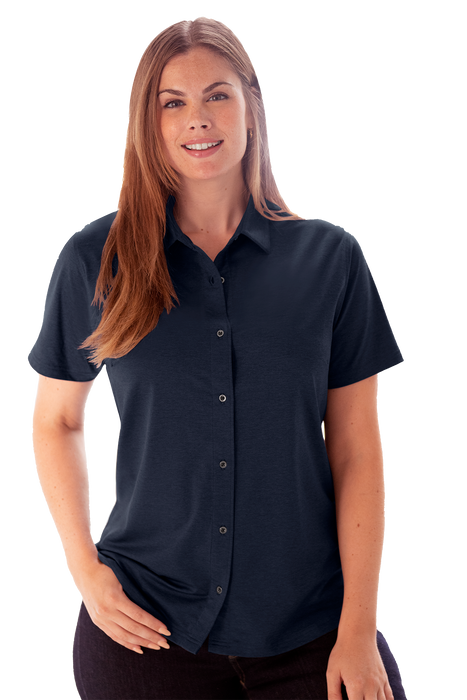 Women's Vansport Pro Ventura Knit Shirt - Navy,XSM