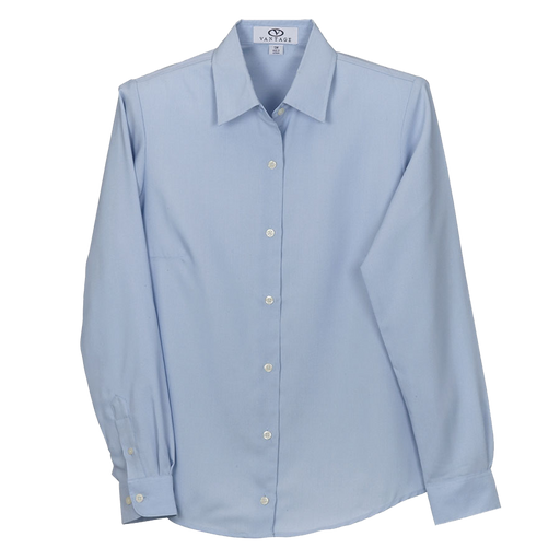 Women's Polynosic Fine-Line Stripe Shirt - Light Blue,XSM