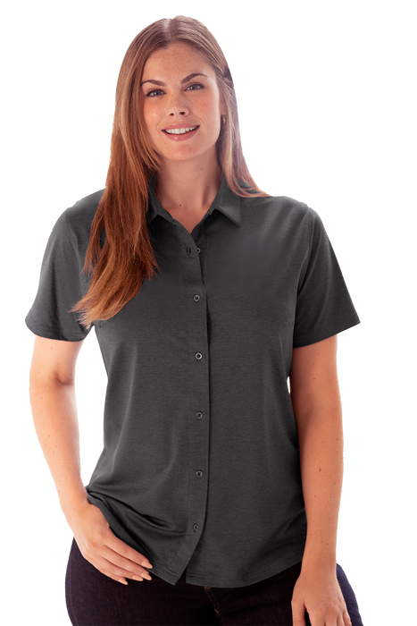 Women's Vansport Pro Ventura Knit Shirt - Dark Grey,XSM
