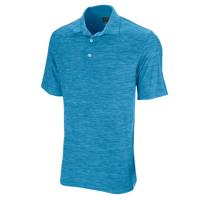 Greg Norman Play Dry® Heather Solid Polo - Atlantic Blue Heather,LG