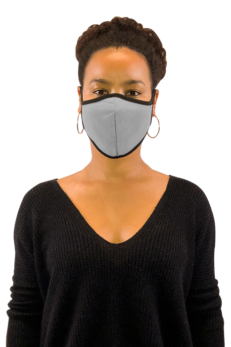 Reversible Cotton Face Mask (5-Pack) - Black,QTY