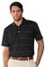 Vansport Three-Color Textured Stripe Polo - Black/Grey/White,XLG