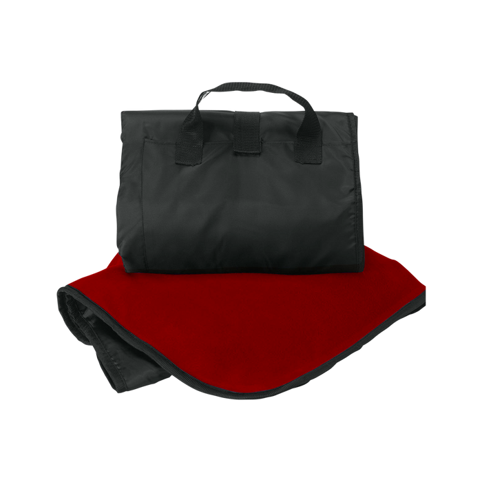 Packable Vantek™ Fleece Blanket - Sport Red,QTY