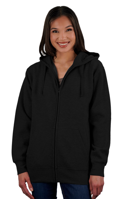 Ultra Soft Full Zip Fleece - Black,LG