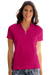 Women's Vansport Omega Ruched Polo - Berry Pink,LG