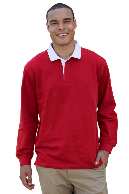 Rugby Polo - Sport Red,XSM