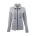 Women’s Mock Neck Full Zip Jacket - Grey Heather,XLG