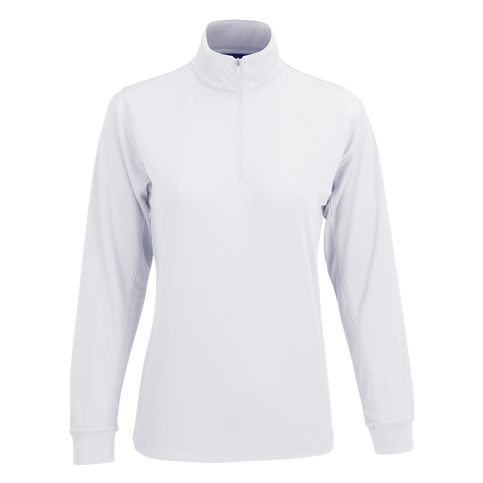Women's Vansport Mesh 1/4-Zip Tech Pullover - White,SM