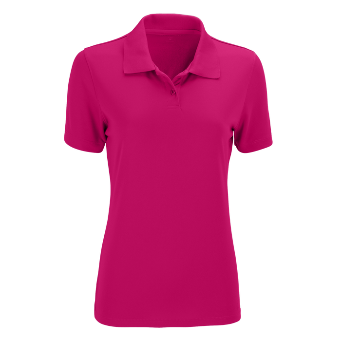 Women's Vansport Omega Solid Mesh Tech Polo - Berry Pink,XSM