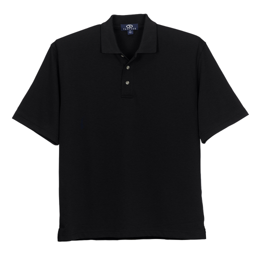 Solid Micropima Jacquard Polo - Black,LG