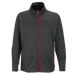 Brushed Back Micro-Fleece Full-Zip Jacket - Dark Grey/Sport Red,LG