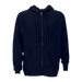 Premium Lightweight Fleece Full-Zip Hoodie - Deep Navy,XLG
