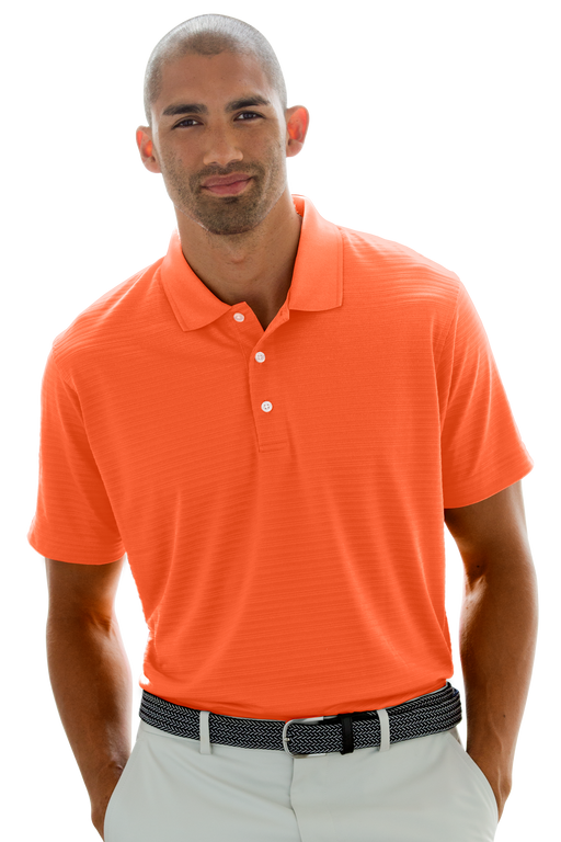 Vansport Textured Stripe Polo - Orange,2XLG