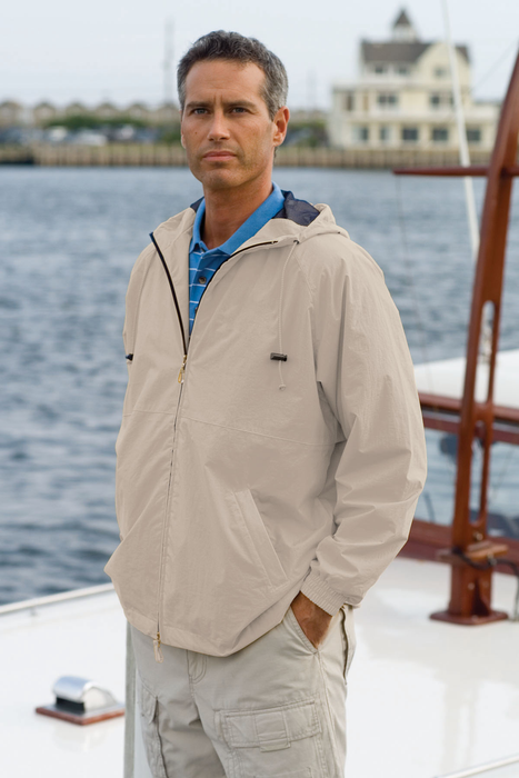 Nylon Deck Jacket - Putty/Navy Lining,3XLG
