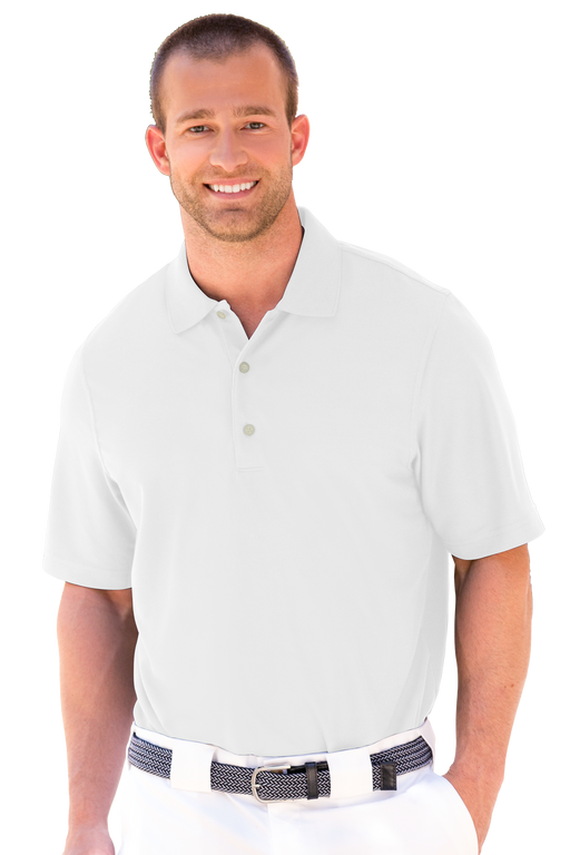 Play Dry® Performance Mesh Polo - White,4XLG
