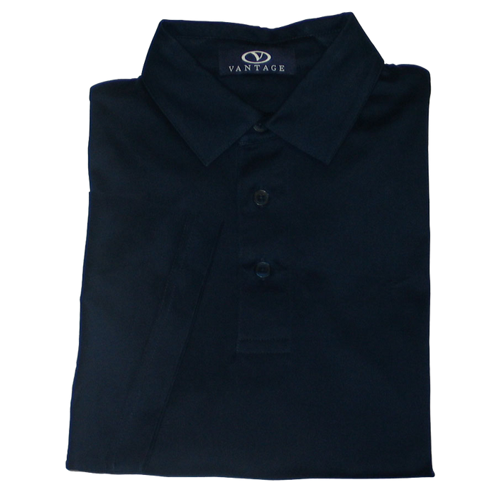 Double-Mercerized Smooth Knit Polo - Navy,XLG