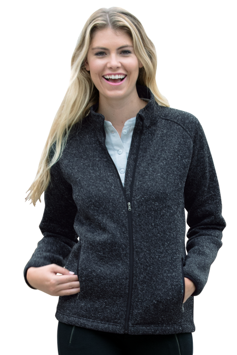 Women's Summit Sweater-Fleece Jacket - Navy Heather,SM