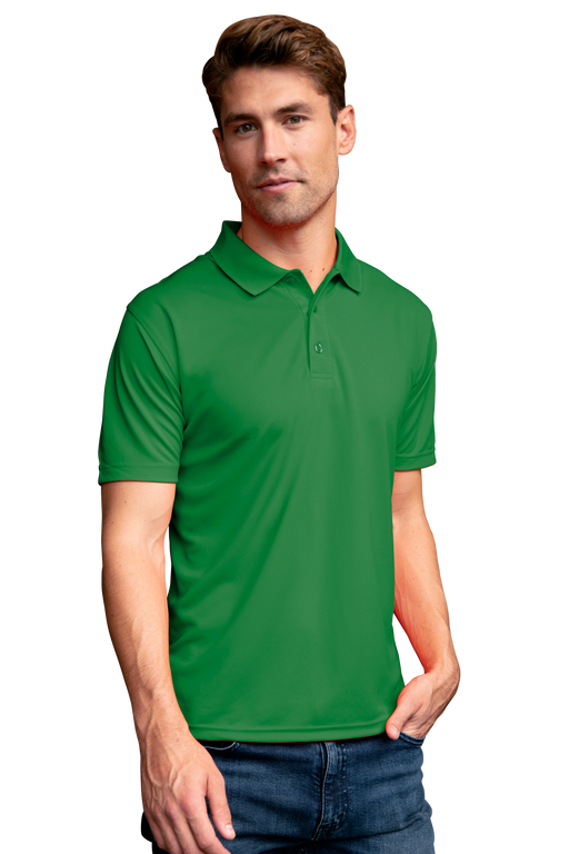 Vansport Omega Solid Mesh Tech Polo - Lawn,XLG