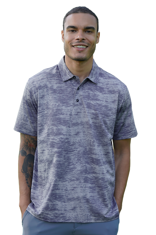 Vansport Pro Digi Print Polo - Navy/Grey,LG