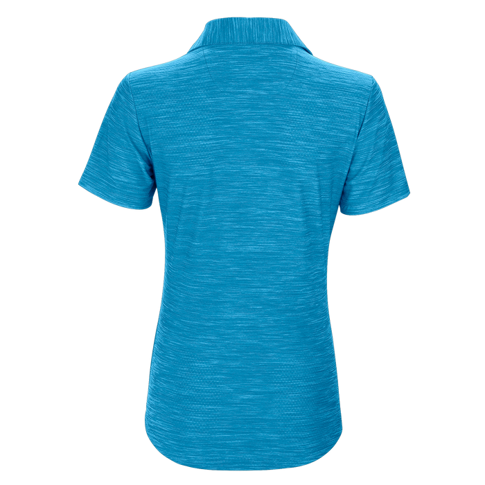 Women's Greg Norman Play Dry® Heather Solid Polo - Atlantic Blue Heather,LG