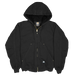 Berne Heartland Washed Duck Hooded Jacket - Black,XLG