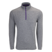 Vansport Mélange 1/4-Zip Tech Pullover - Purple Charcoal,3XLG