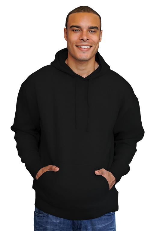 Ultra Soft Fleece Hoodie - Black,LG