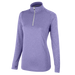 Women's Vansport Mélange 1/4-Zip Tech Pullover - Purple Heather Grey,LG
