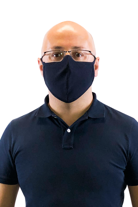 Reversible Cotton Face Mask (5-Pack) - Navy,QTY