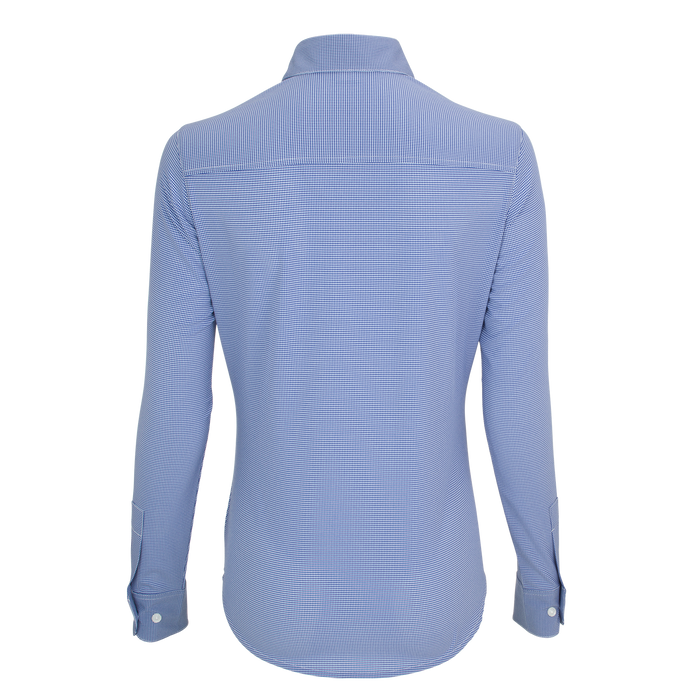 Women's Vansport Sandhill Dress Shirt - Blue/White,LG