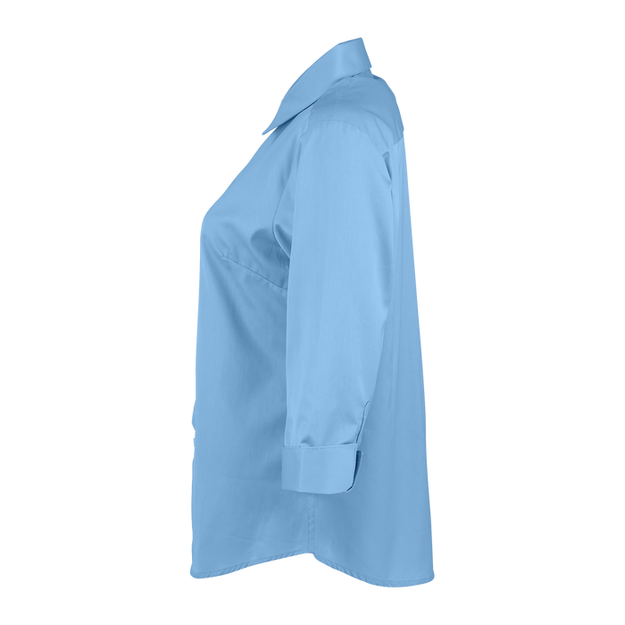 Women's Easy-Care Solid Textured Shirt - Light Blue,XSM