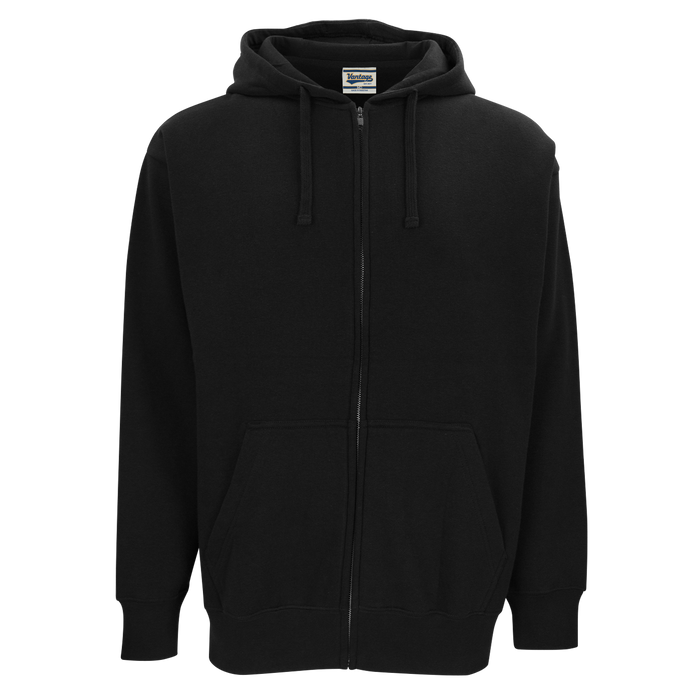 Ultra Soft Full Zip Fleece - Black,LG
