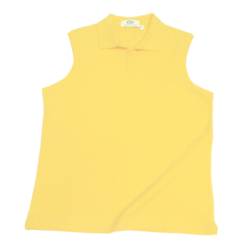 Women's Sleeveless Stretch Pique Polo - Maize,LG