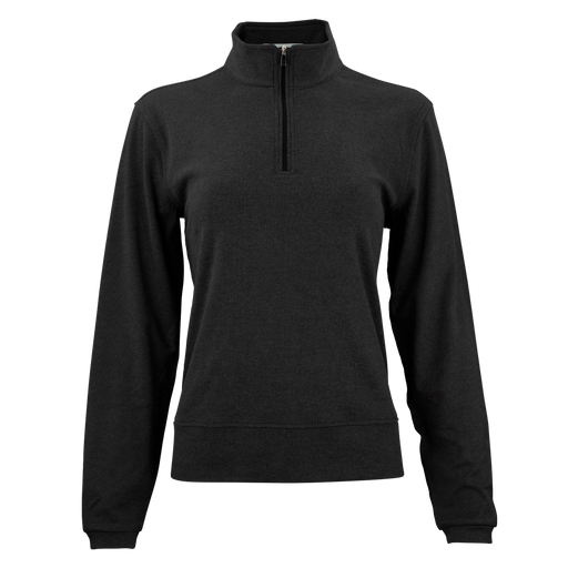 Women's Luxe 1/4 Zip Pullover - Black,LG