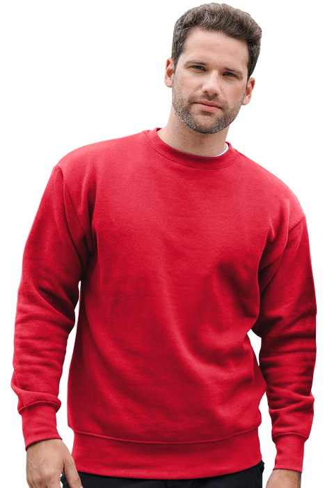 Ultra Soft Fleece Crewneck - Red,2XLG