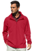 Full-Zip Lightweight Hooded Jacket - Sport Red,LG