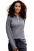 Women's Vansport Mélange 1/4-Zip Tech Pullover - Charcoal Heather With Grey,XLG